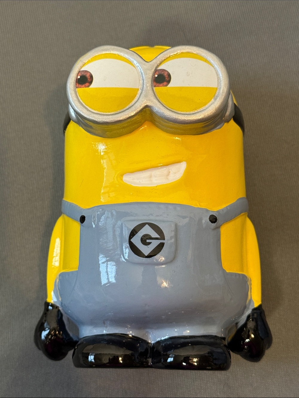 Yellow Cartoon Character Ceramic Coin Bank